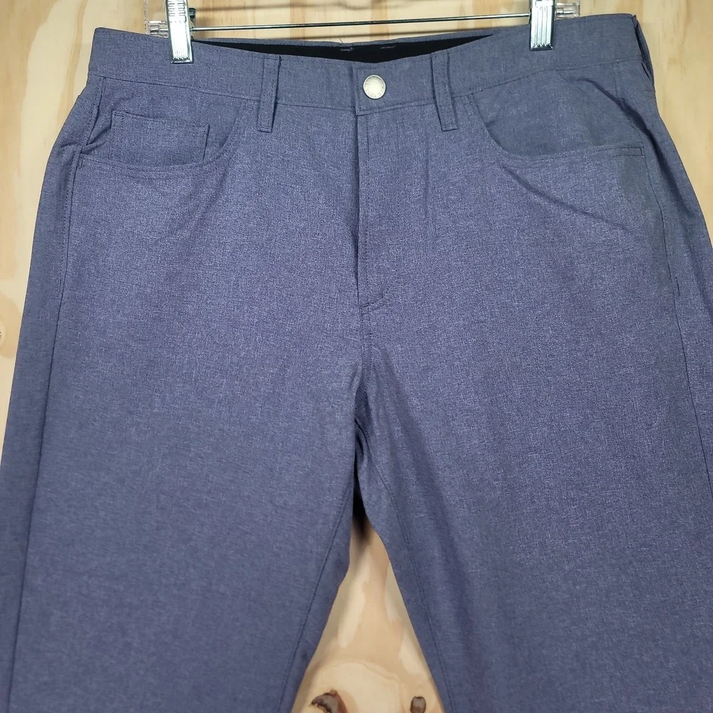 Bonobos Mens Blue Heathered Performance Tech Chinos Five Pocket Golf Pants 35